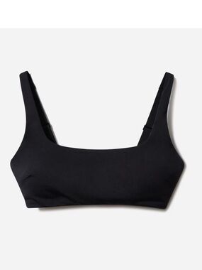 Everlane The Square Neck Bikini Top Black